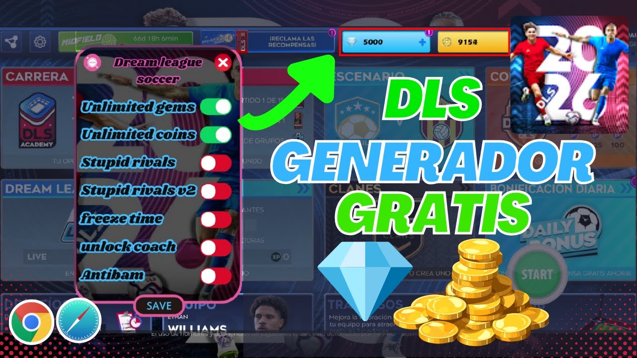 DLS 26 HACK/MOD Menu ✅ Cómo Obtener DIAMANTES y MONEDAS INFINITAS en DLS 2026 MOD Apk⚽(iOS/Android)!