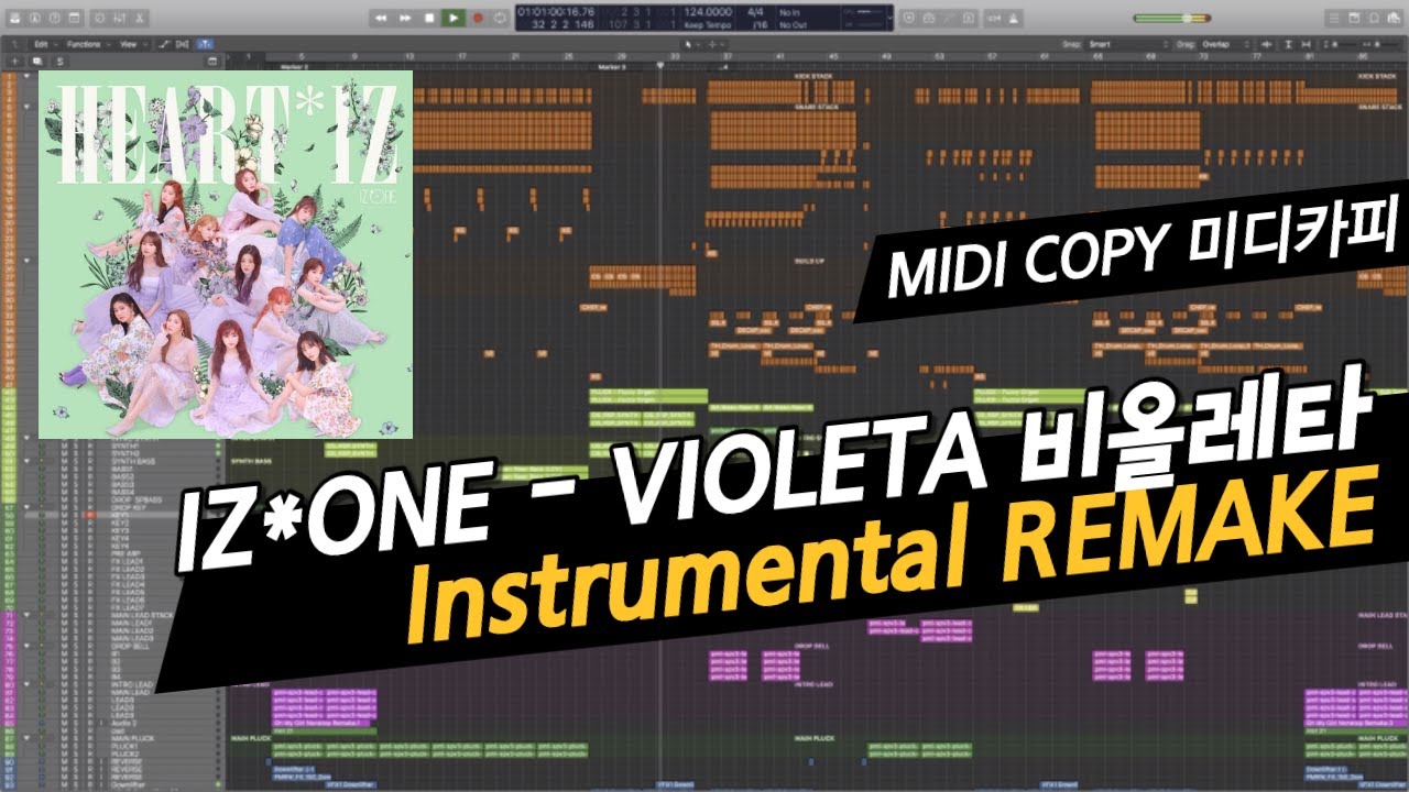 IZ*ONE - VIOLETA 비올레타 Instrumental REMAKE [MIDI COPY]|아이즈원 - 비올레타 inst 미디카피