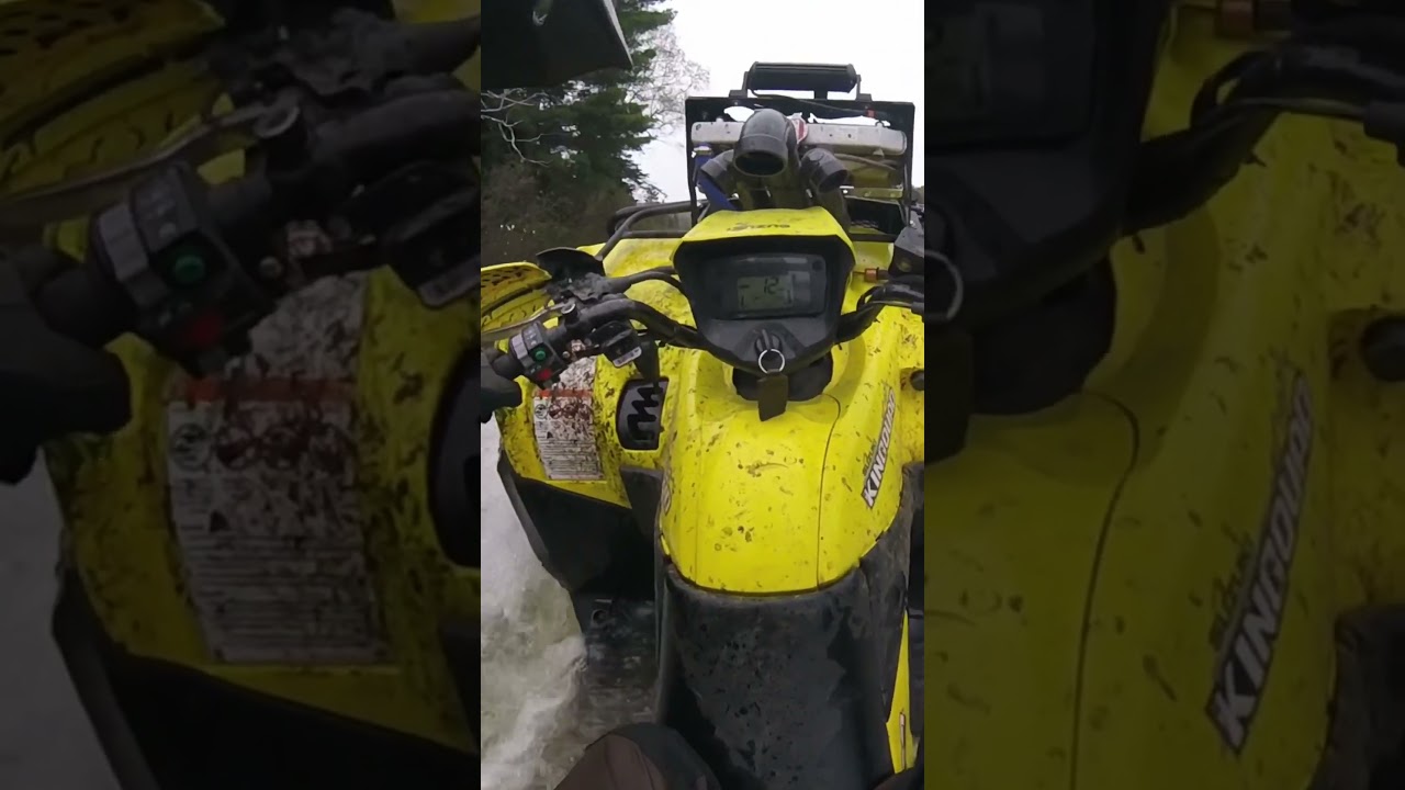 POV WATER WHEELIE on Suzuki Kingquad #kingquad #waterwheelie #mavericksport #shorts