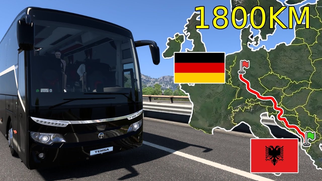 ETS2 Scenic Bus Travel (Tirana to Frankfurt) Albania to Germany | Euro Truck Simulator 2