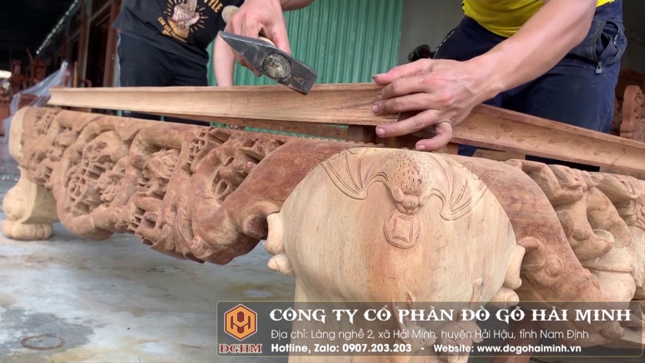 DEMO - tháo và lắp sập gỗ đục ngũ phúc