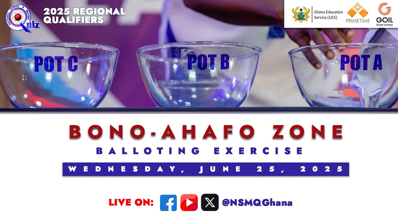 NSMQ 2025 REGIONAL QUALIFIERS | BALLOTING FOR BONO-AHAFO ZONE