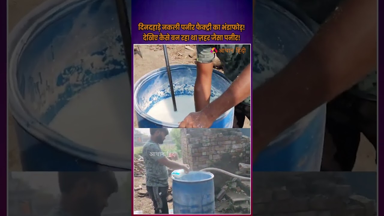 दिनदहाड़े नकली पनीर फैक्ट्री का भंडाफोड़! Fake Paneer Factory Busted in Hasanpur | Food Adulteration