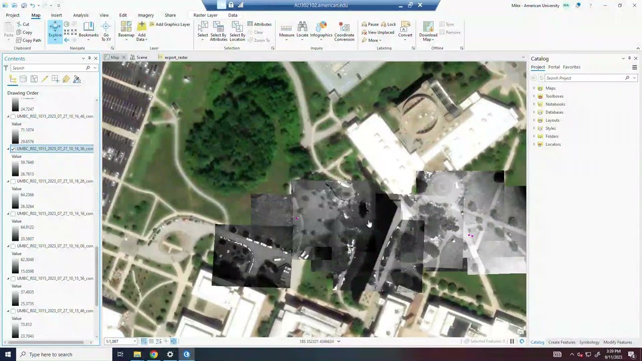 Thermal image georeferencing