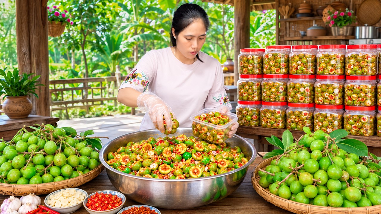 A Busy Day Together | Harvesting Fruit, Making Pickled Figs and Selling at the Market