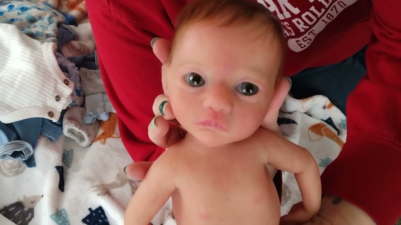 Brand new baby! Box opening of a preemie silicone fbs baby boy