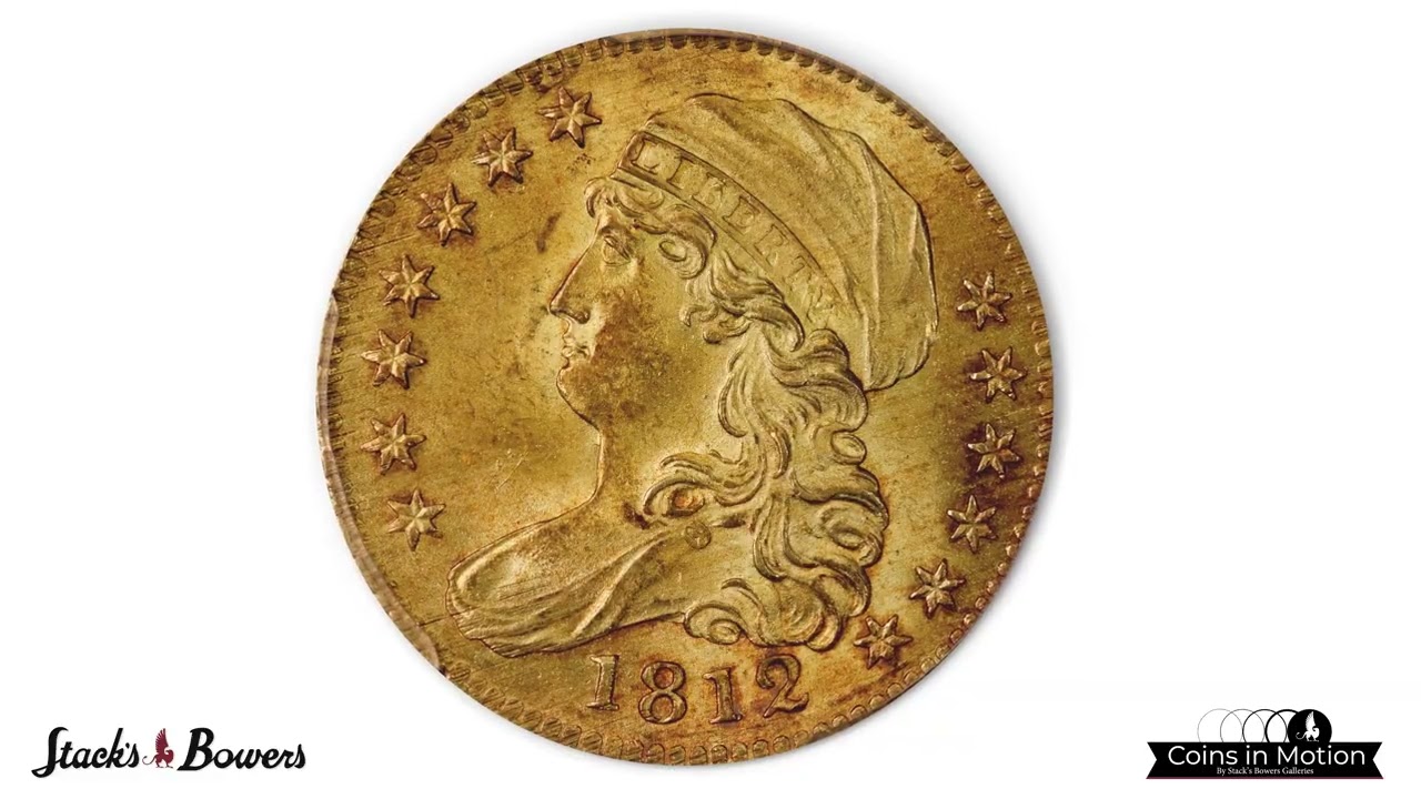 1812 Capped Bust Left Half Eagle. BD-2. Rarity-4+. Close 5D. MS-65 (PCGS).