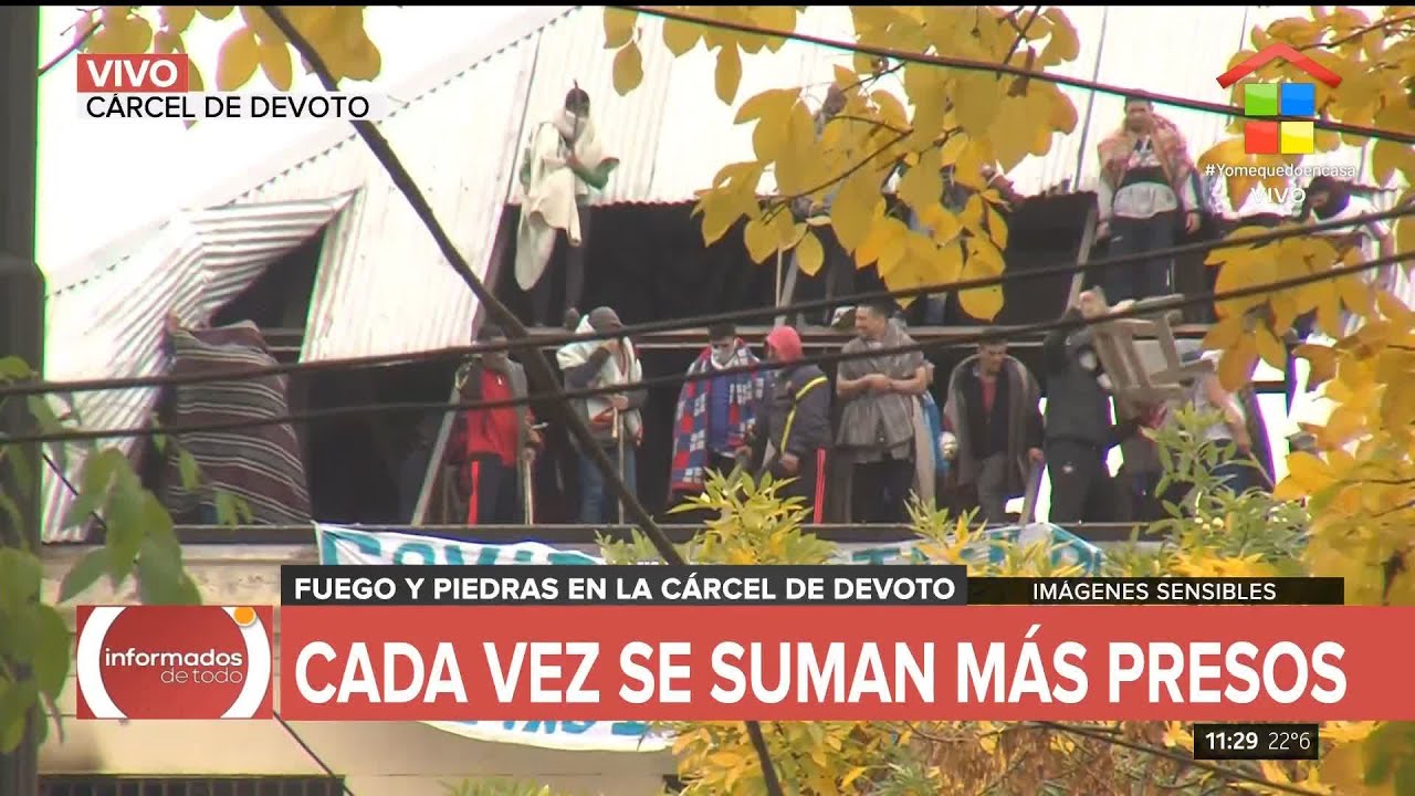Fuego y piedras en la cárcel de Devoto | Los presos denuncian casos de coronavirus