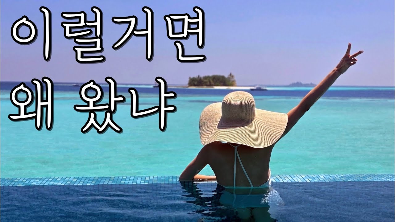 신혼여행 몰디브 리조트 데려가서 다이빙만 하기!