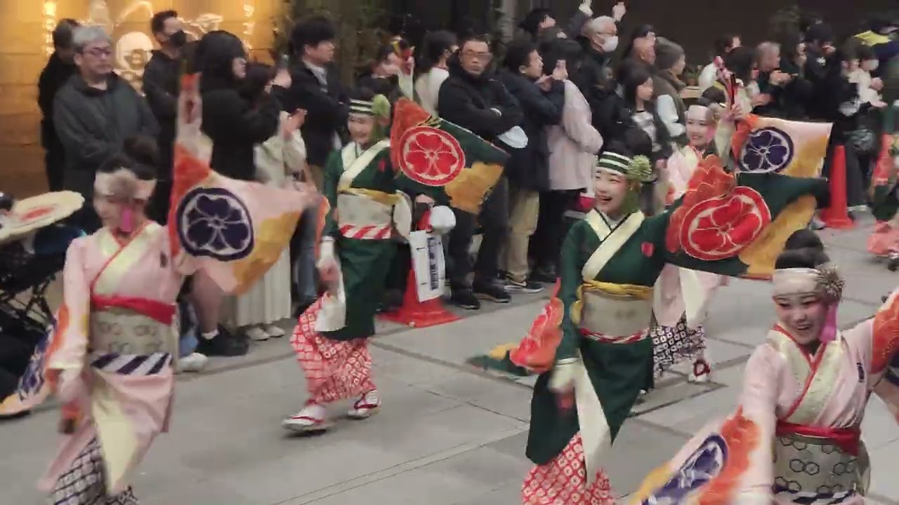 2026年3月14日　高知おきゃく　京町ストリート　大好きな濱長花神楽さん　　お酒の飲み過ぎで腕が震える((⛄))　#おきゃく#高知#濱長花神楽#京町商店街