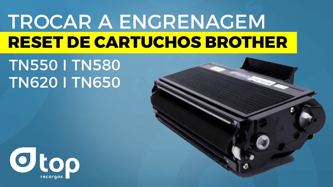 Como trocar a engrenagem Reset do Toner Brother TN550 TN580 TN620 TN650