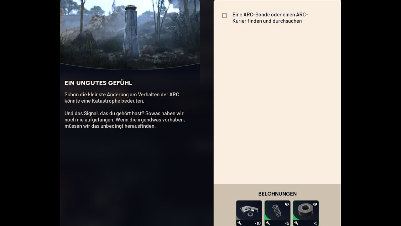 1)Quest - Ein Ungutes Gefühl - Arc Raiders