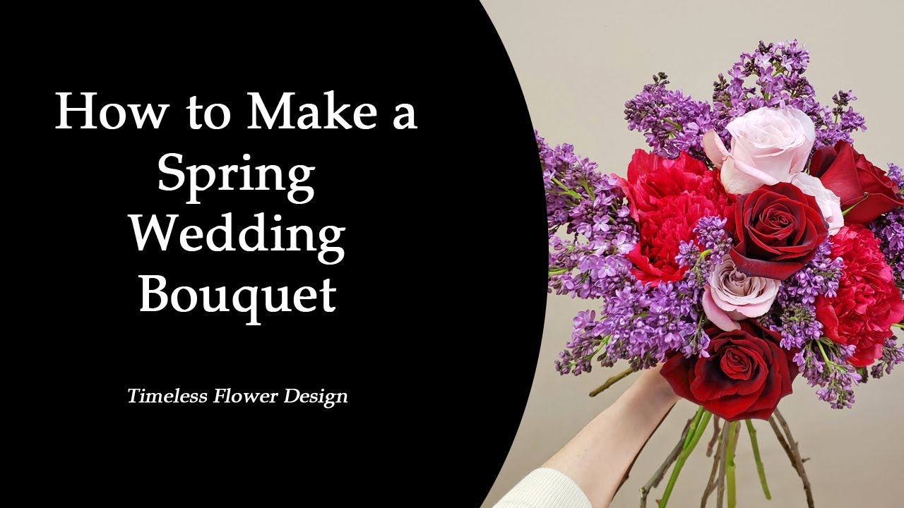 How to Make a Bridal Bouquet with Peonies, Roses, Lilacs