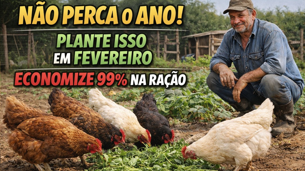 Não perca o ano, plante isto em fevereiro e economize 99% na ração para galinhas!
