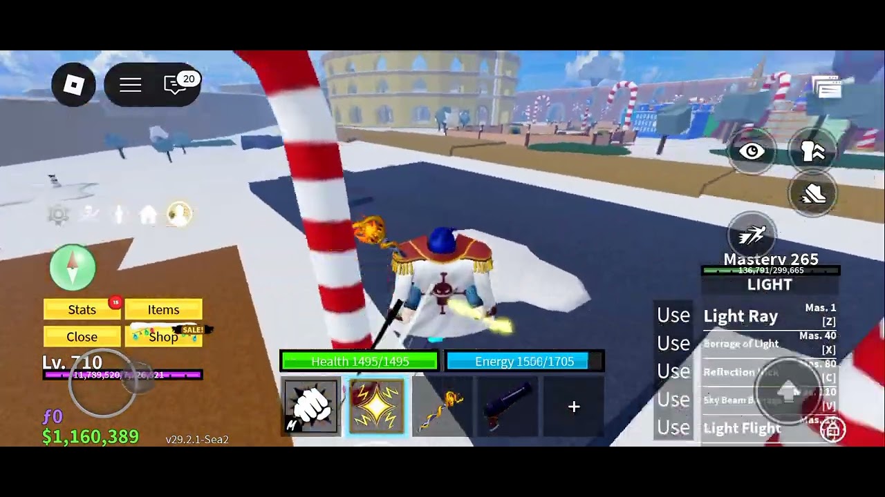 Playing blocks fruit but I am in sea2