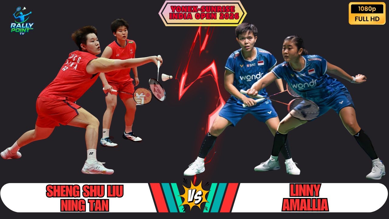 林妮·特里亚·玛雅萨里 / 阿玛莉亚·普拉蒂维 vs 刘圣书 / 谭宁 | 2026 印度公开赛 | 女双精彩集锦