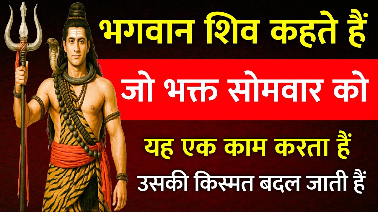 🔴 जो भक्त सोमवार को यह एक काम करता है, उसकी किस्मत पलट जाती है!