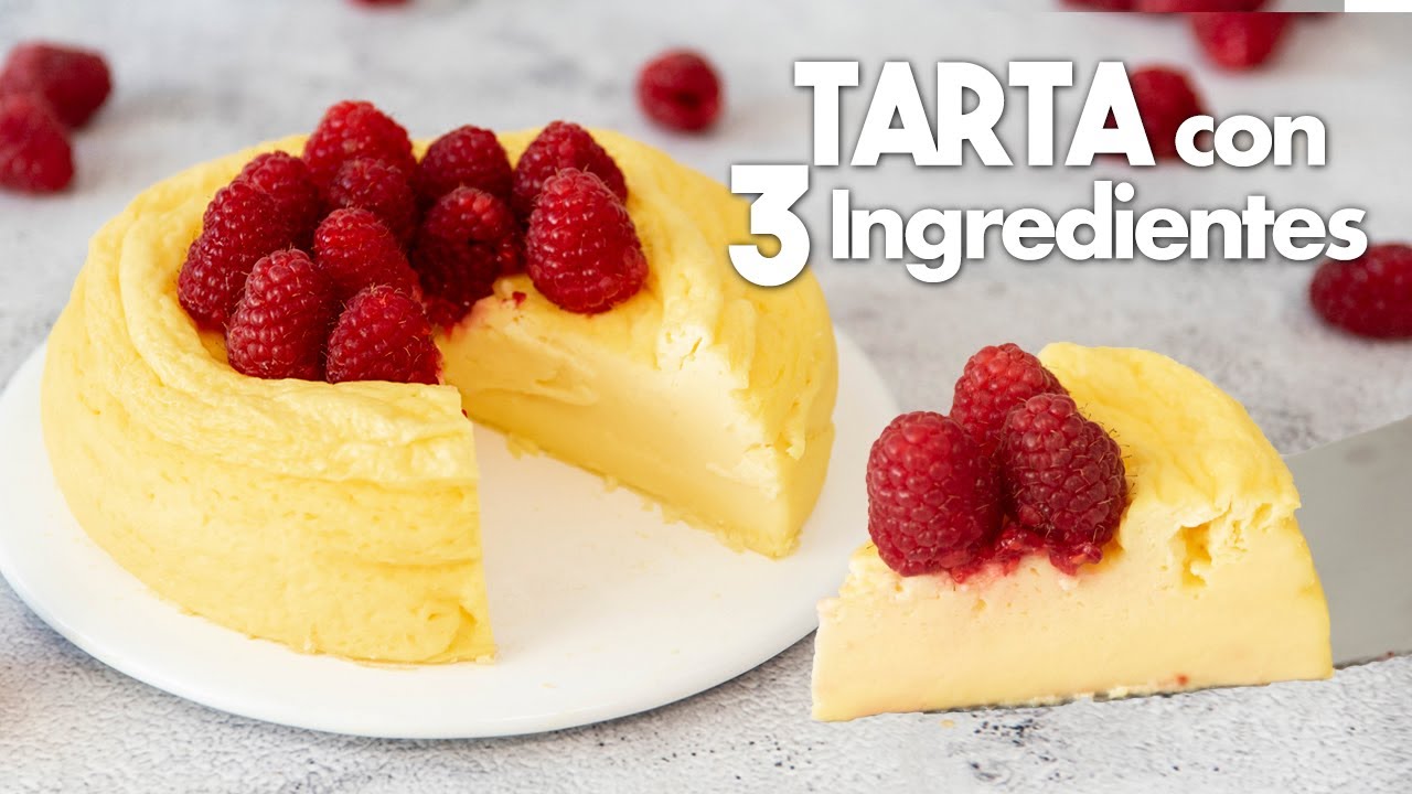 TARTA de YOGUR en MICROONDAS ❤️ | con 3 Ingredientes (Postre SIN HORNO)