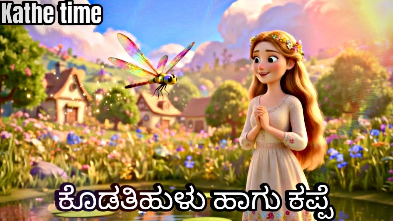ಕೊಡತಿಹುಳು ಹಾಗು ಕಪ್ಪೆ | kids story in Kannada | #animation #ai #fairytalesstory #toddlers #fyp #happy