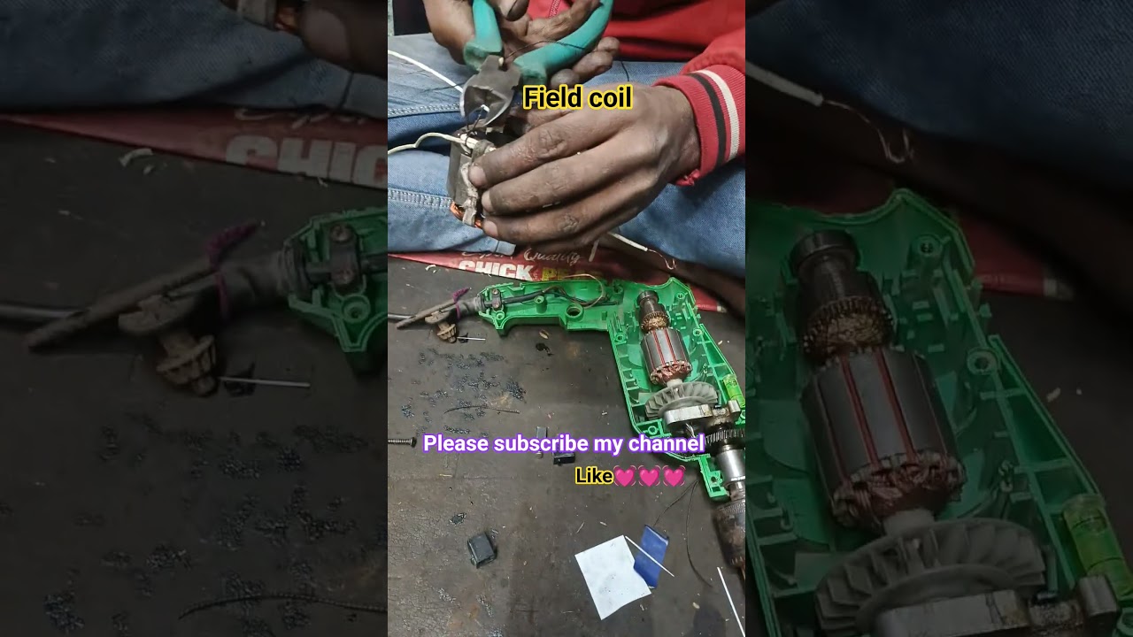 drill machine ka field coil winding karna sikhe 