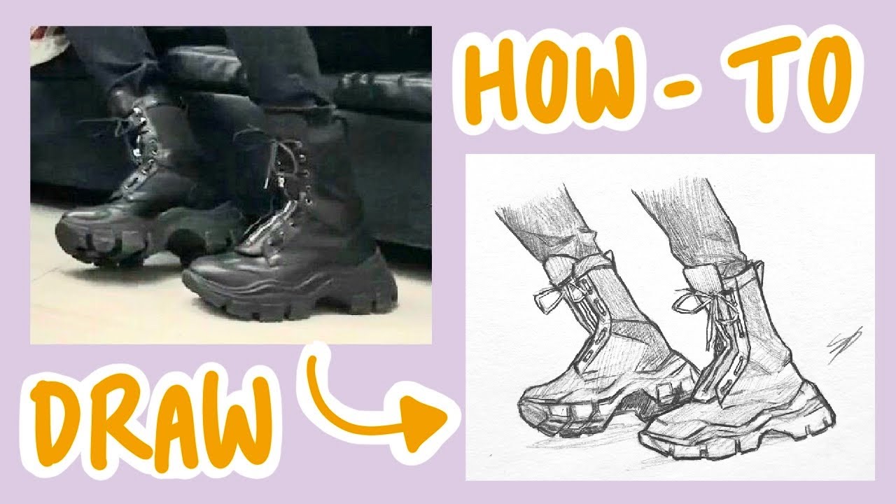 How to draw shoes from reference (Jungkook edition)