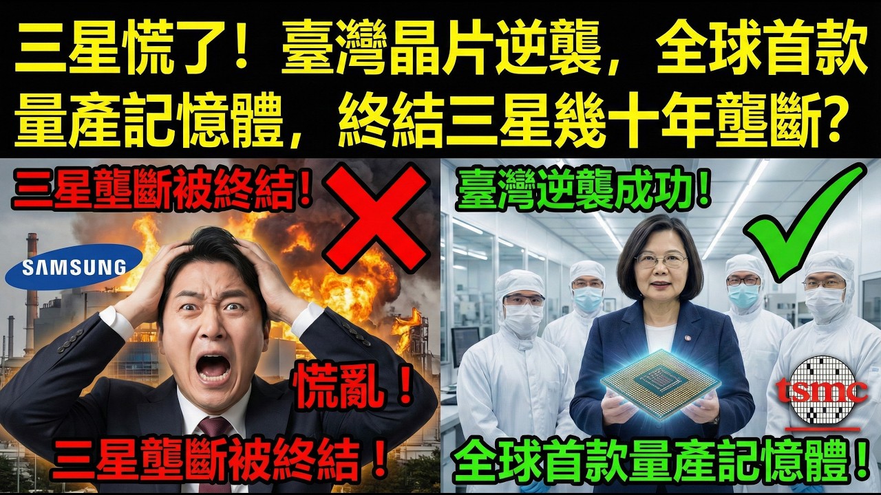 臺灣突傳巨響！臺積電聯手工研院，一款記憶體終結三星幾十年壟斷？