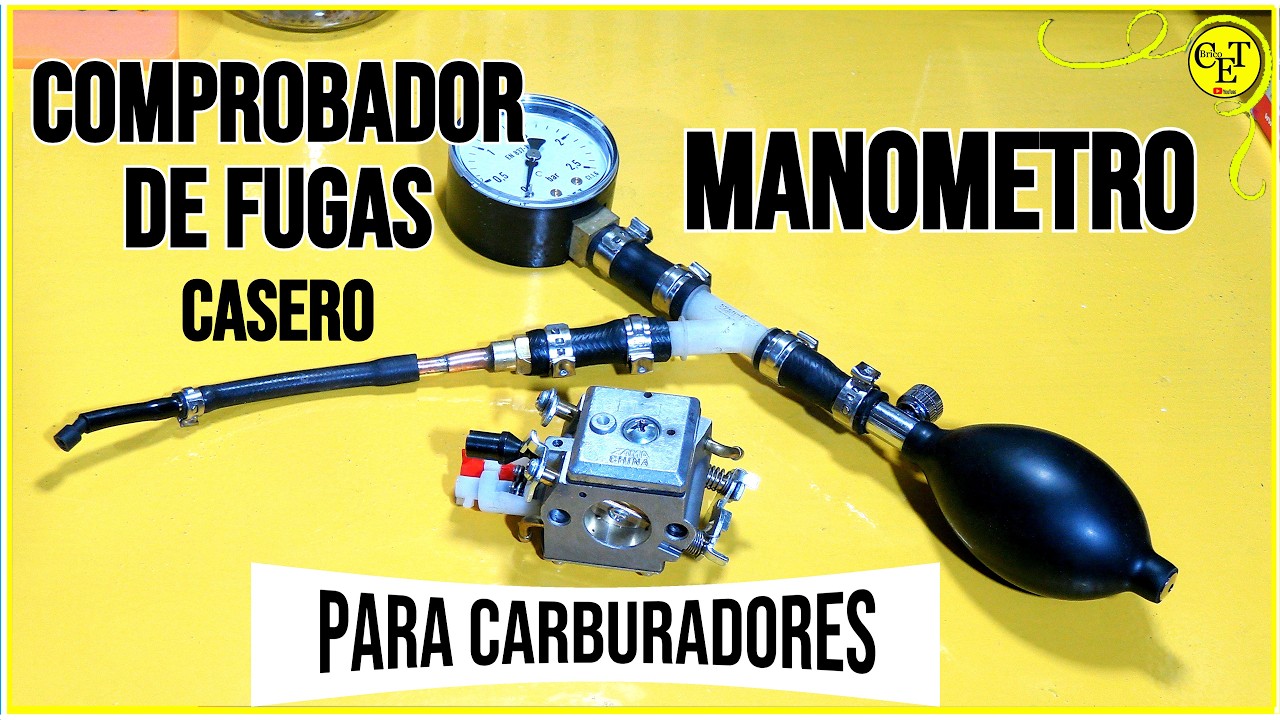 Manometro comprobador de fugas en carburadores casero
