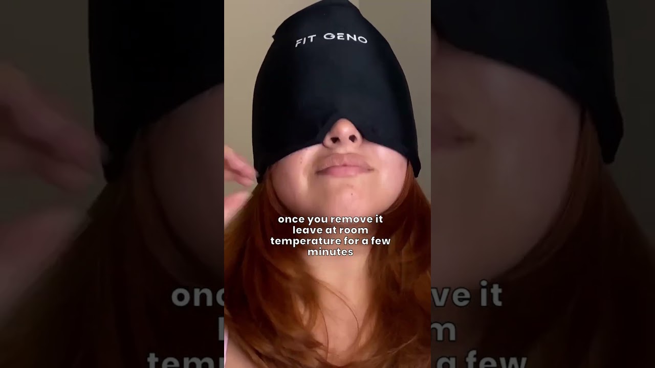 How to wear a migraine ice head cap #migrainerelief