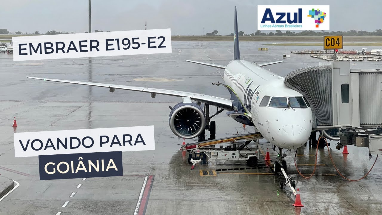 VOANDO PARA GOIÂNIA COM O EMBRAER E195-E2 DA AZUL LINHAS AÉREAS PARTINDO DE CAMPINAS - TRIP REPORT