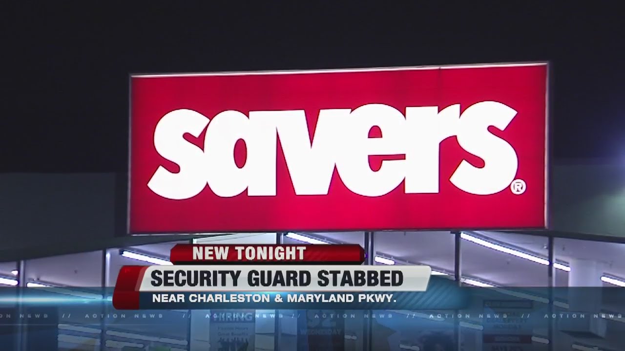 Security guard stabbed at Savers