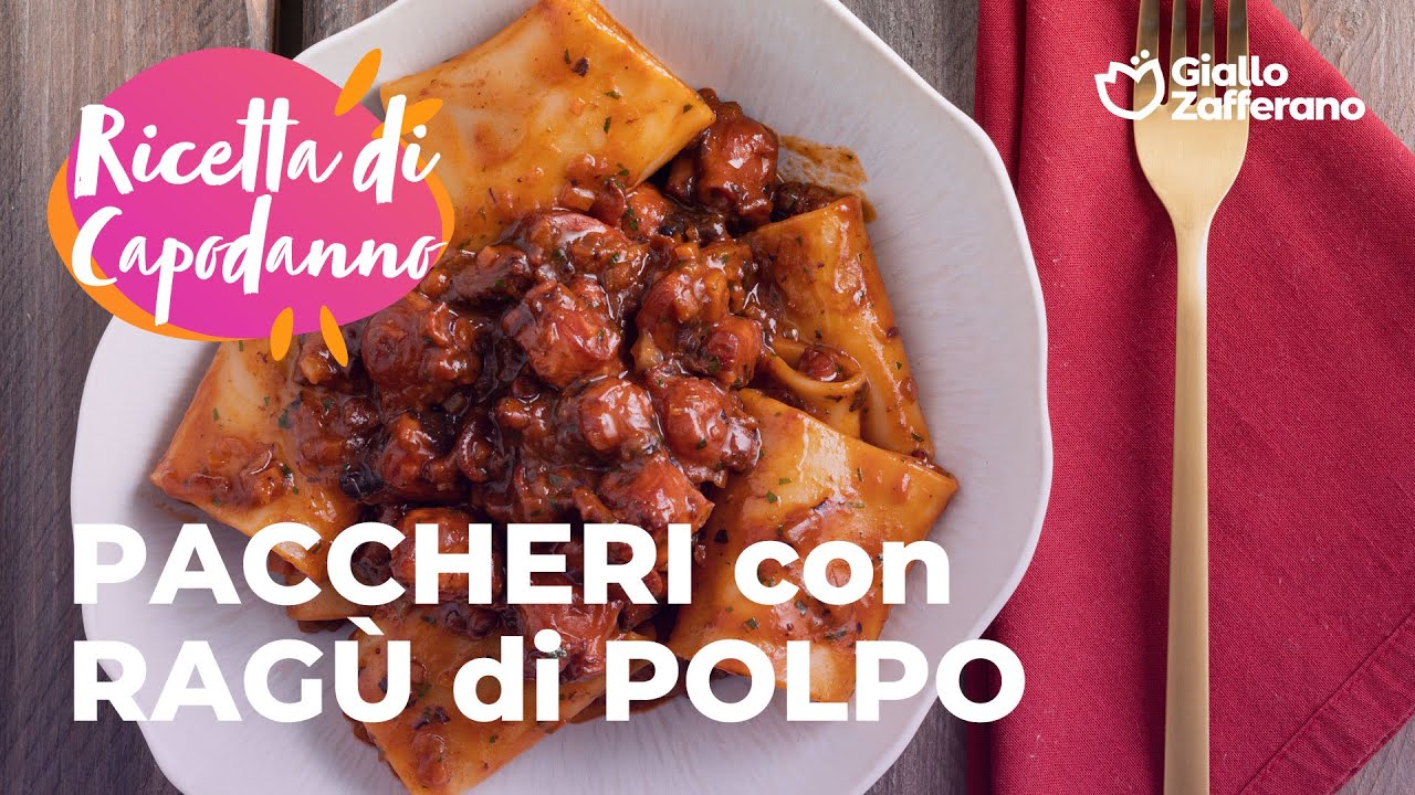PACCHERI con RAG&Ugrave; di POLPO - RICETTA PERFETTA🐙✨