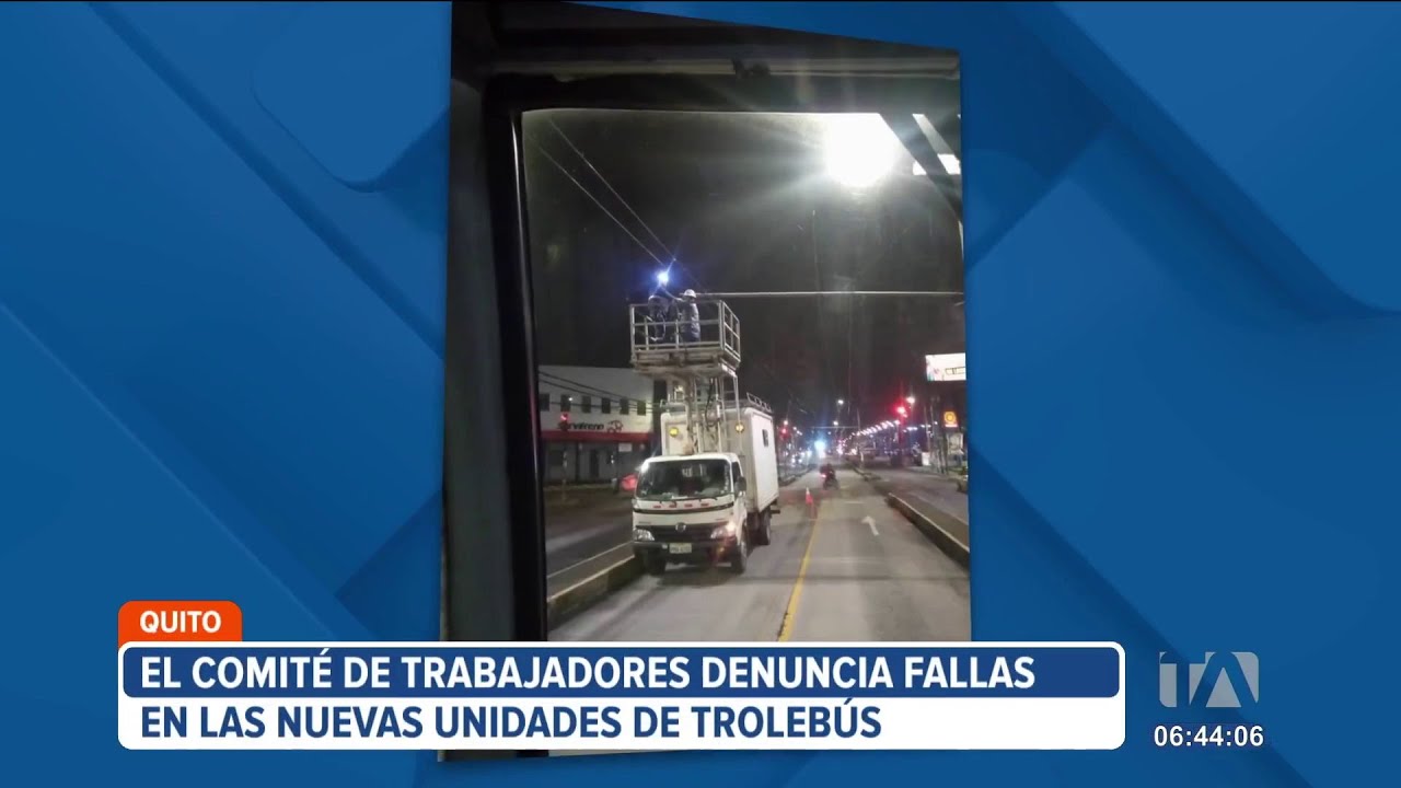 Denuncian fallas en las nuevas unidades de trolebús en Quito