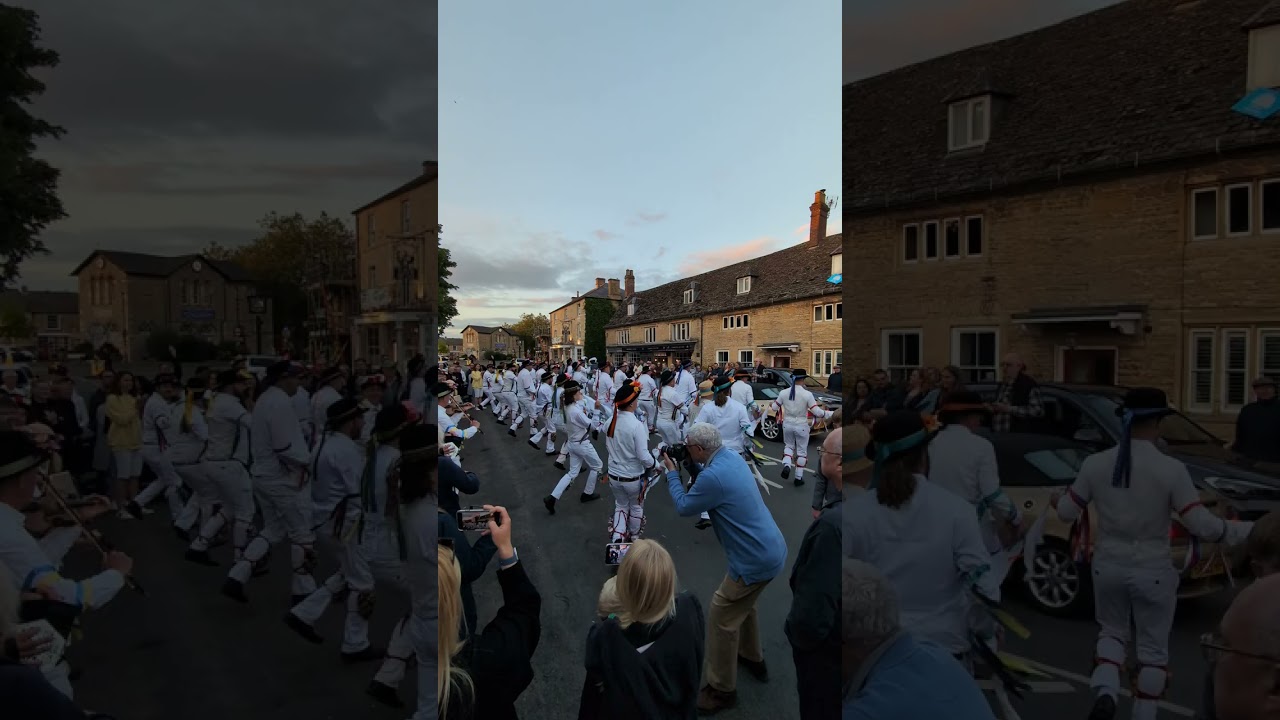 Bampton Traditional Morris' final dance of Whitsun 2024 Speed the Plough + Greenie Off