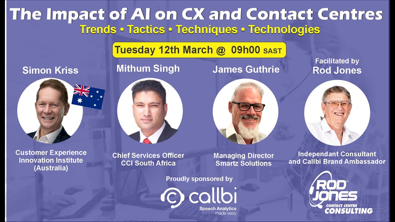 The Impact of AI on CXZ and Contact Centres. Webinar 12 March 2024