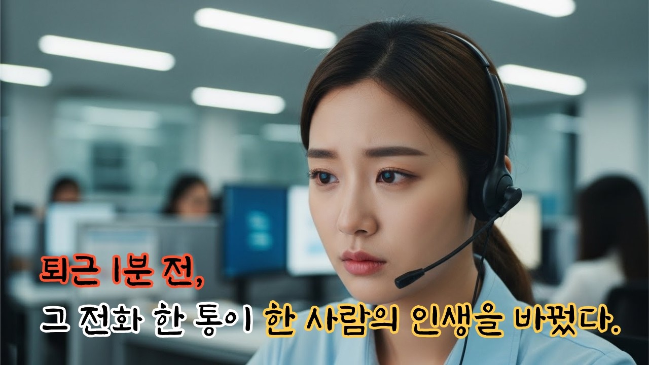 퇴근 1분 전, 그 전화 한 통이 한 사람의 인생을 바꿨다.