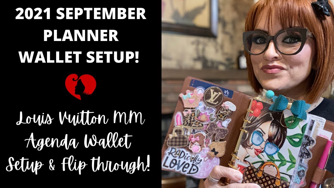2021 PLANNER WALLET SETUP & FLIP THROUGH SEPTEMBER | LOUIS VUITTON MM AGENDA SETUP & FLIP THROUGH