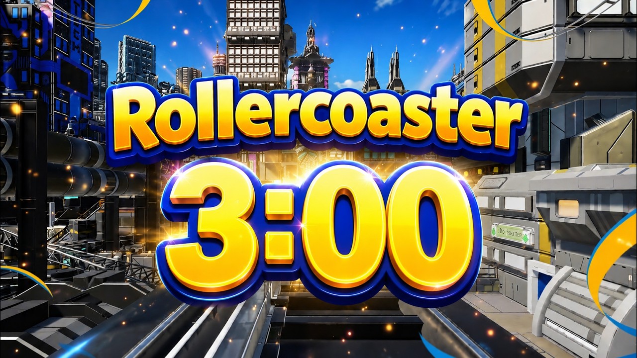3 Minute Timer | Fast & Fun Roller Coaster Ride 🎢
