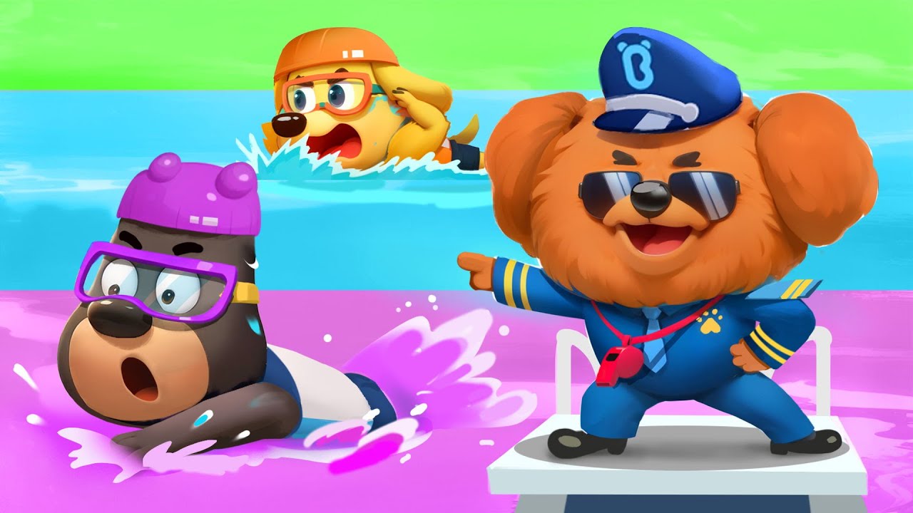 Sheriff Learns to Swim | Safety Rules for Kids | Useful Stories | Sheriff Labrador | BabyBus