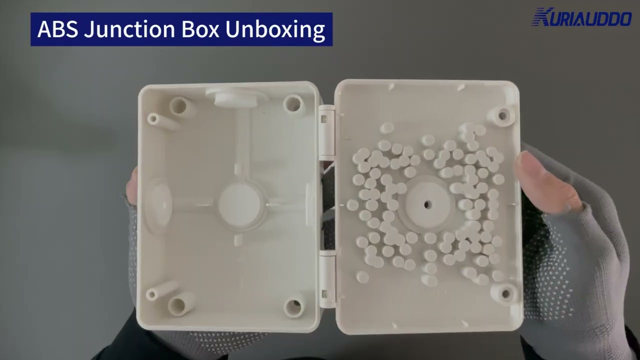 Unboxing video of the ABS square security camera cable management box