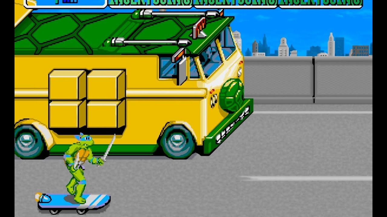Teenage Mutant Ninja Turtles The Arcade Game — Arcade 1-Coin Run {HD 60 FPS}