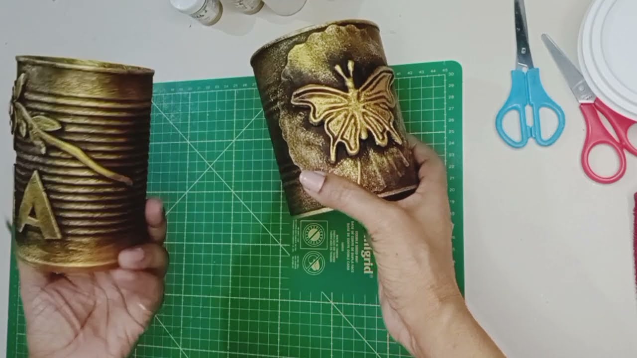 LATAS DECORADAS CON ENCANT&Oacute; 😍..