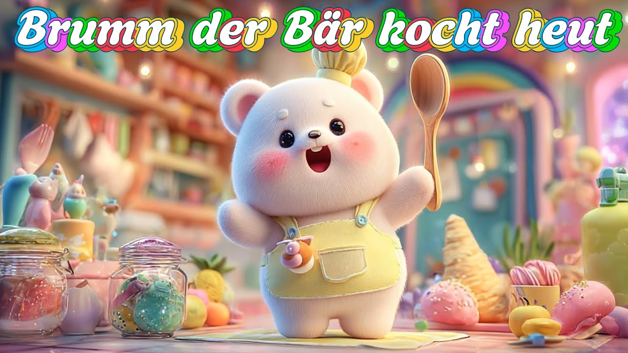 Brumm der Bär kocht heut -Niedliches Lied für Kinder –Bewegtes Kinderlied –Lustiges Lied für Kinder