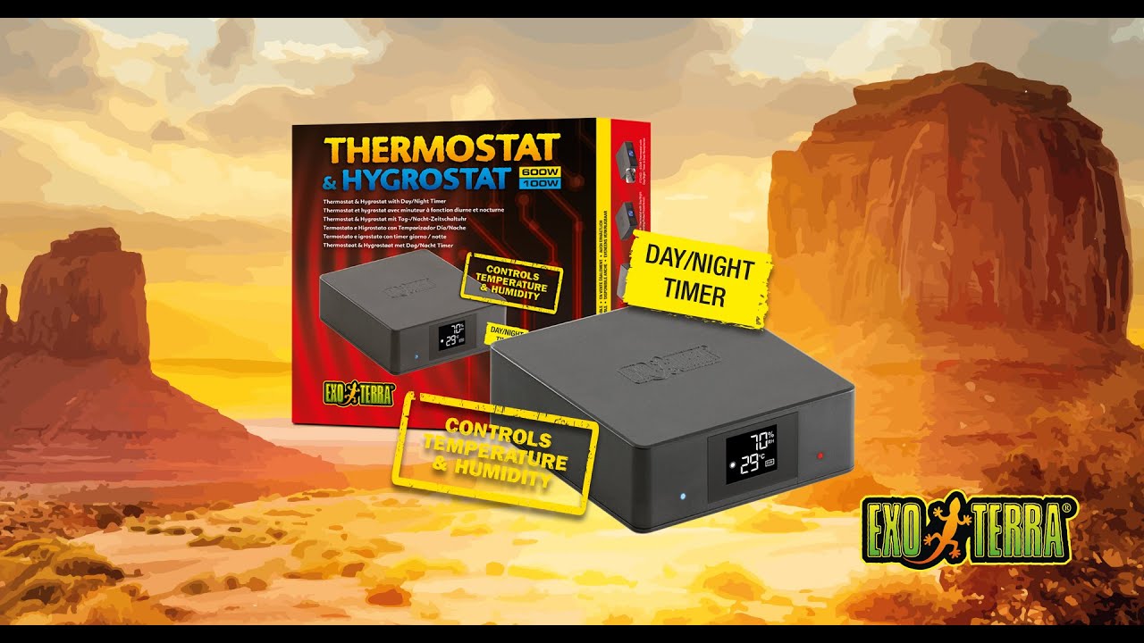 Exo Terra 600W Thermostat & Hygrostat with Day/Night Timer (EU)