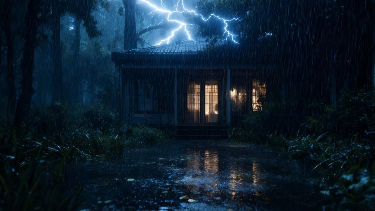 Relaxing Night Rain – Heavy Rain for Deep Rest & Healing