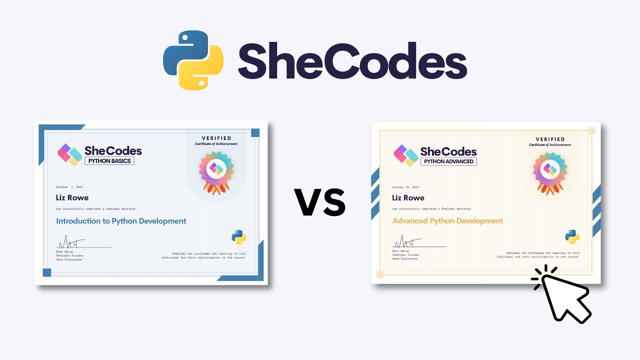 SheCodes: Python Basics vs Python Advanced Course Review!