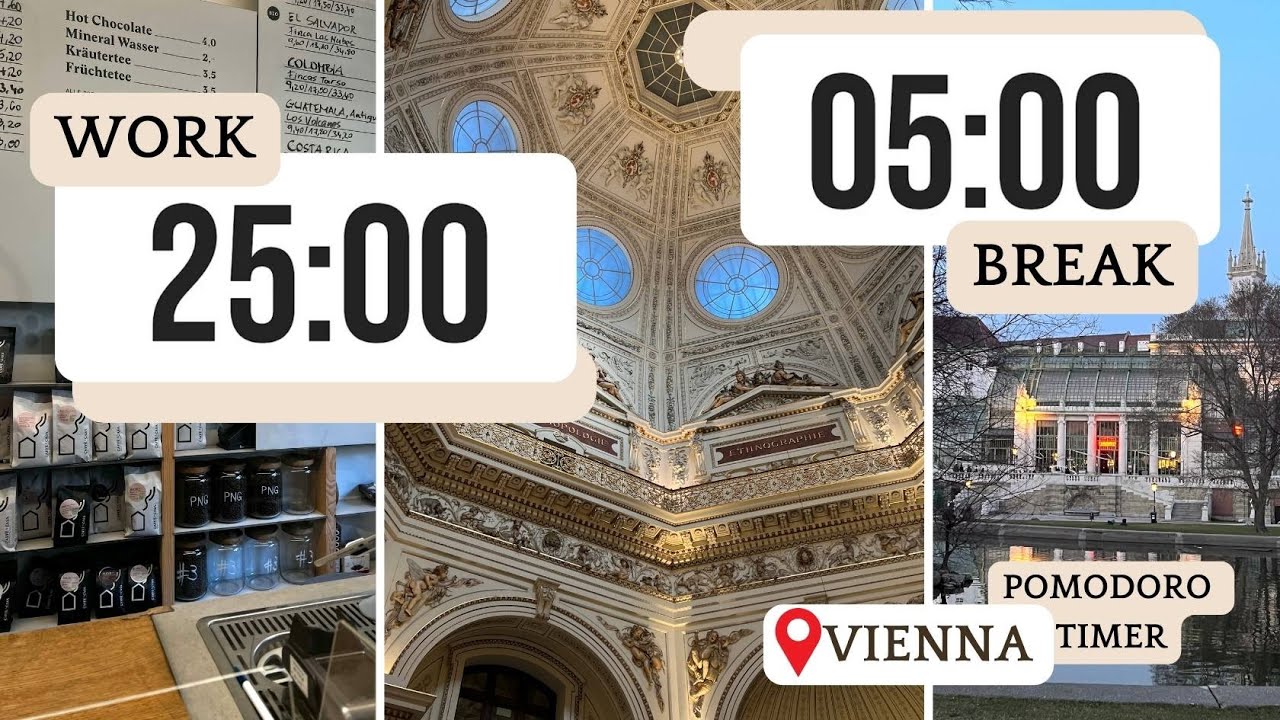 3 HOURS | Viennese Background | POMODORO TIMER 🎞 No Background Noise, Summer Atmosphere 🎞