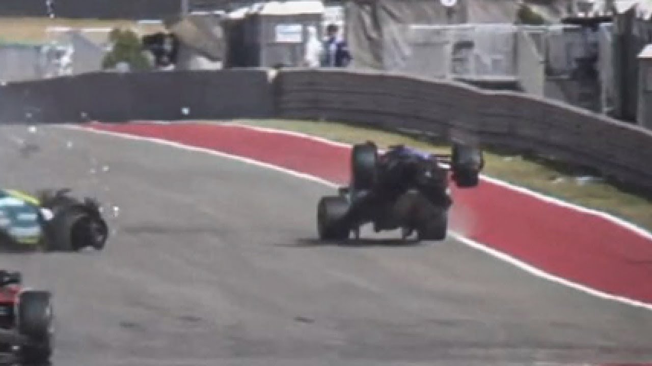 Fernando Alonso AIRBORNE Crash - 2022 United States Grand Prix