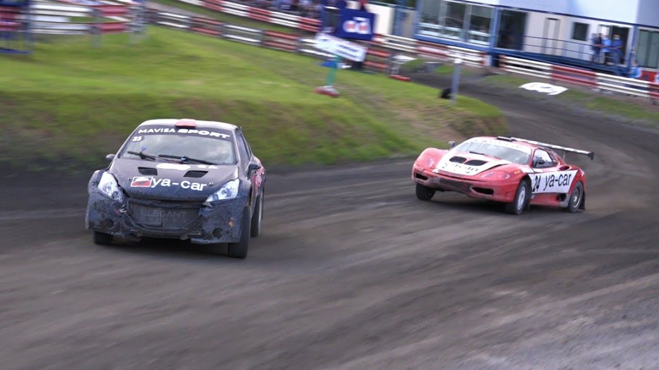 Battle Peugeot 208 R5 Vs Ferrari 360 Modena Ya-Car | Autocross Arteixo 2021 | CMSVideo