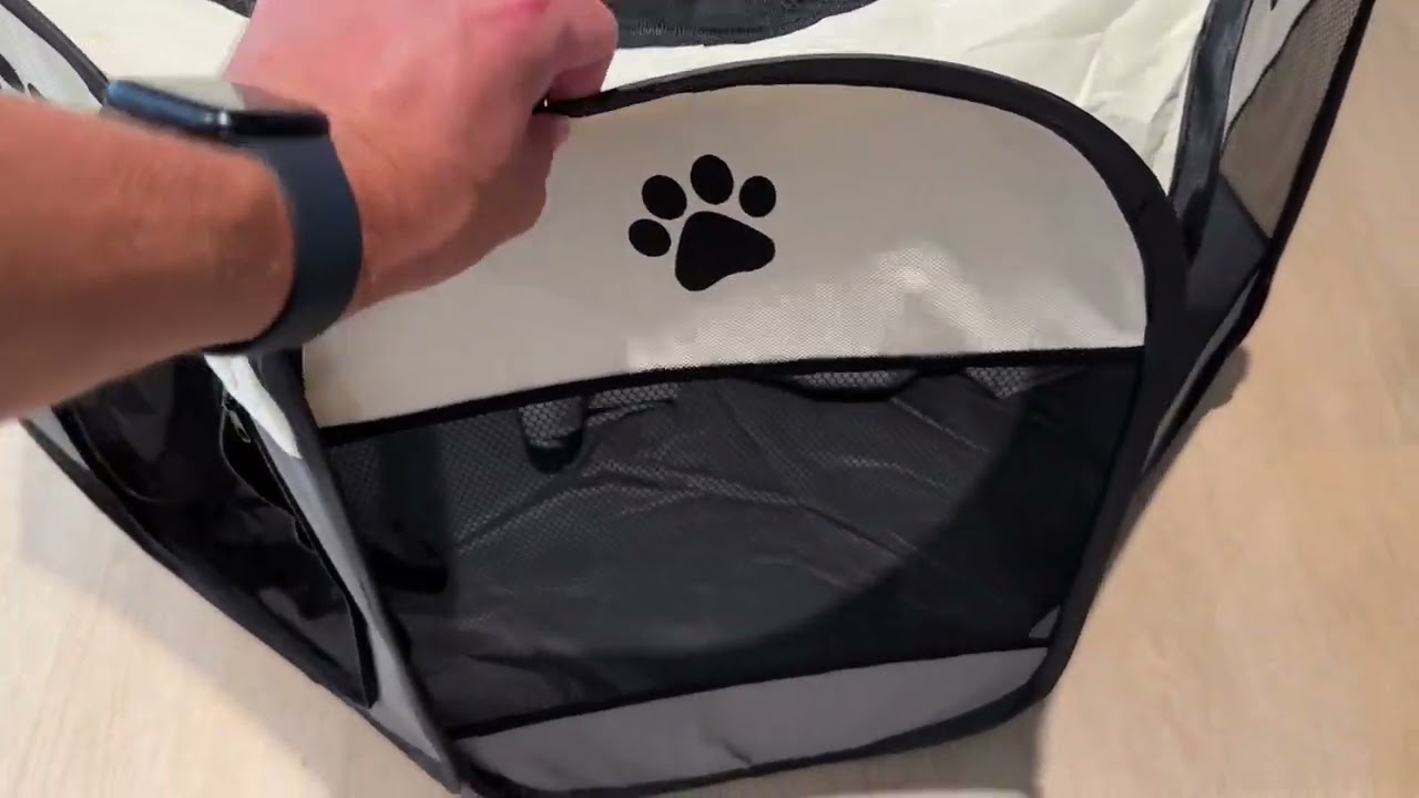 SENCONE Portable Pet Playpen, Dog Playpen Foldable Pet Exercise Pen Tents Cat House Playground