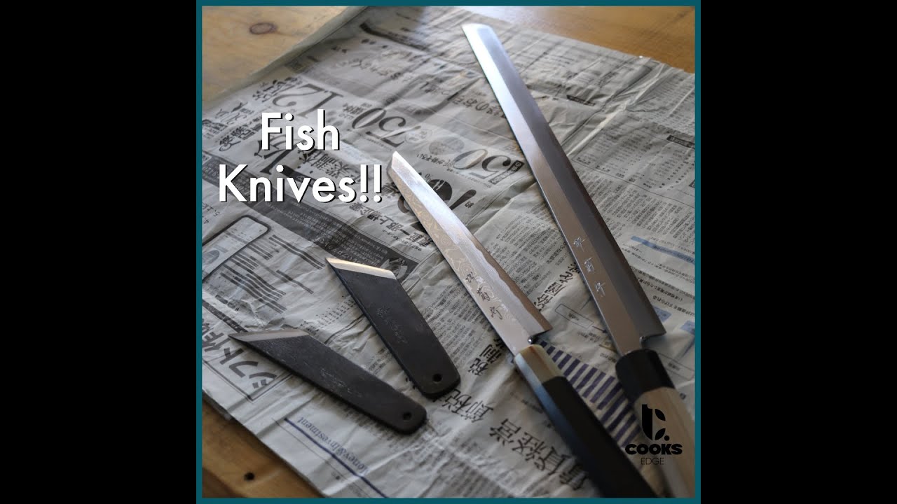Maguro Bocho, Blue Damascus, and Unagi knives from Sakai Kikumori